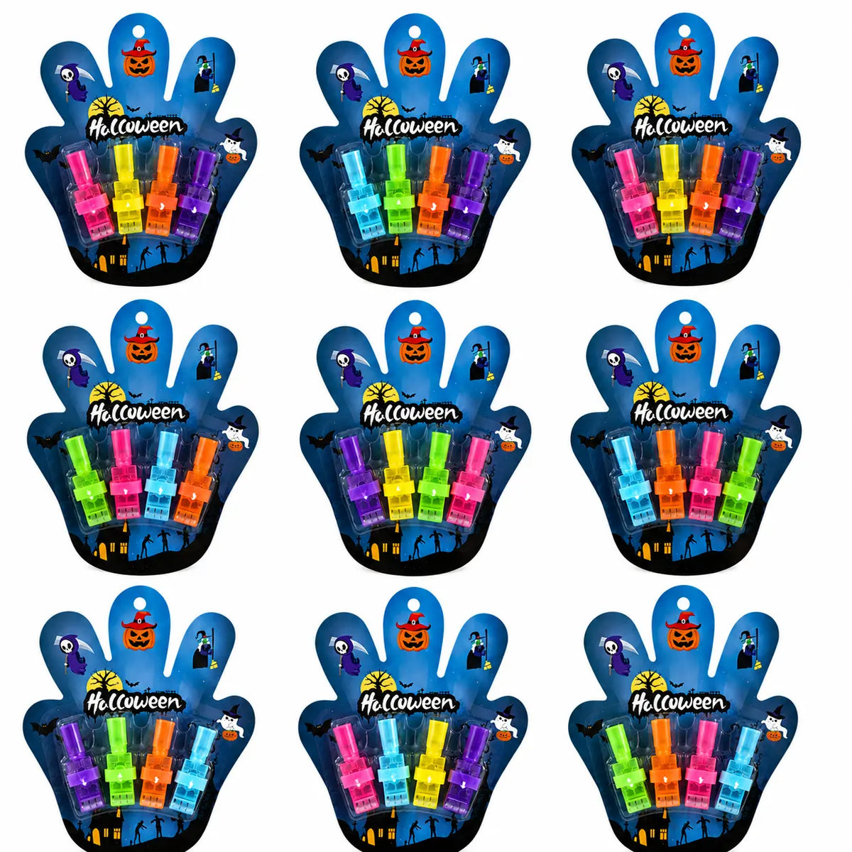 12PCS Halloween Finger Projector Rings, LED Light-Up Finger Toysπ¦π