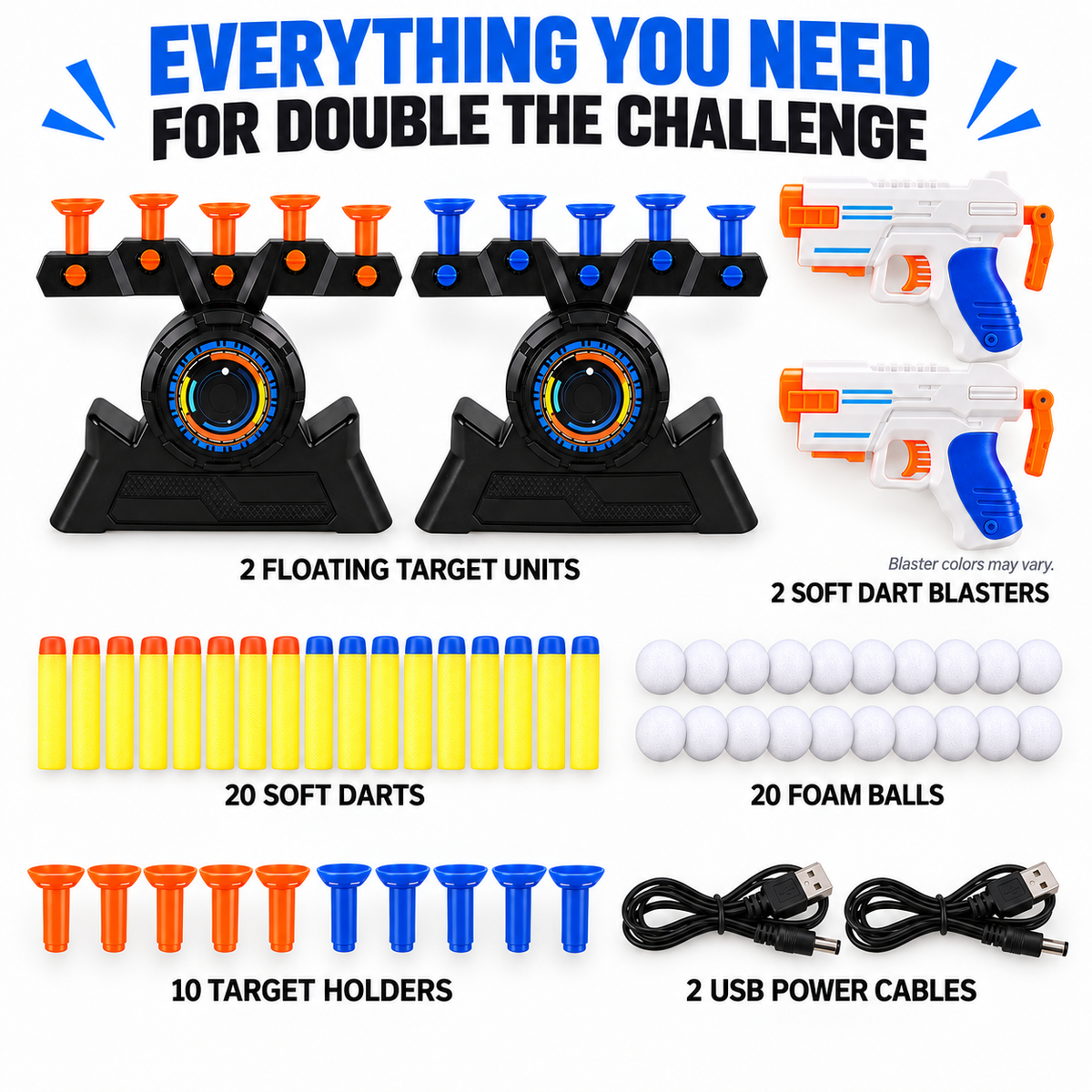 Floating Target Challenge Game – USB Powered Foam Dart Shooting Set