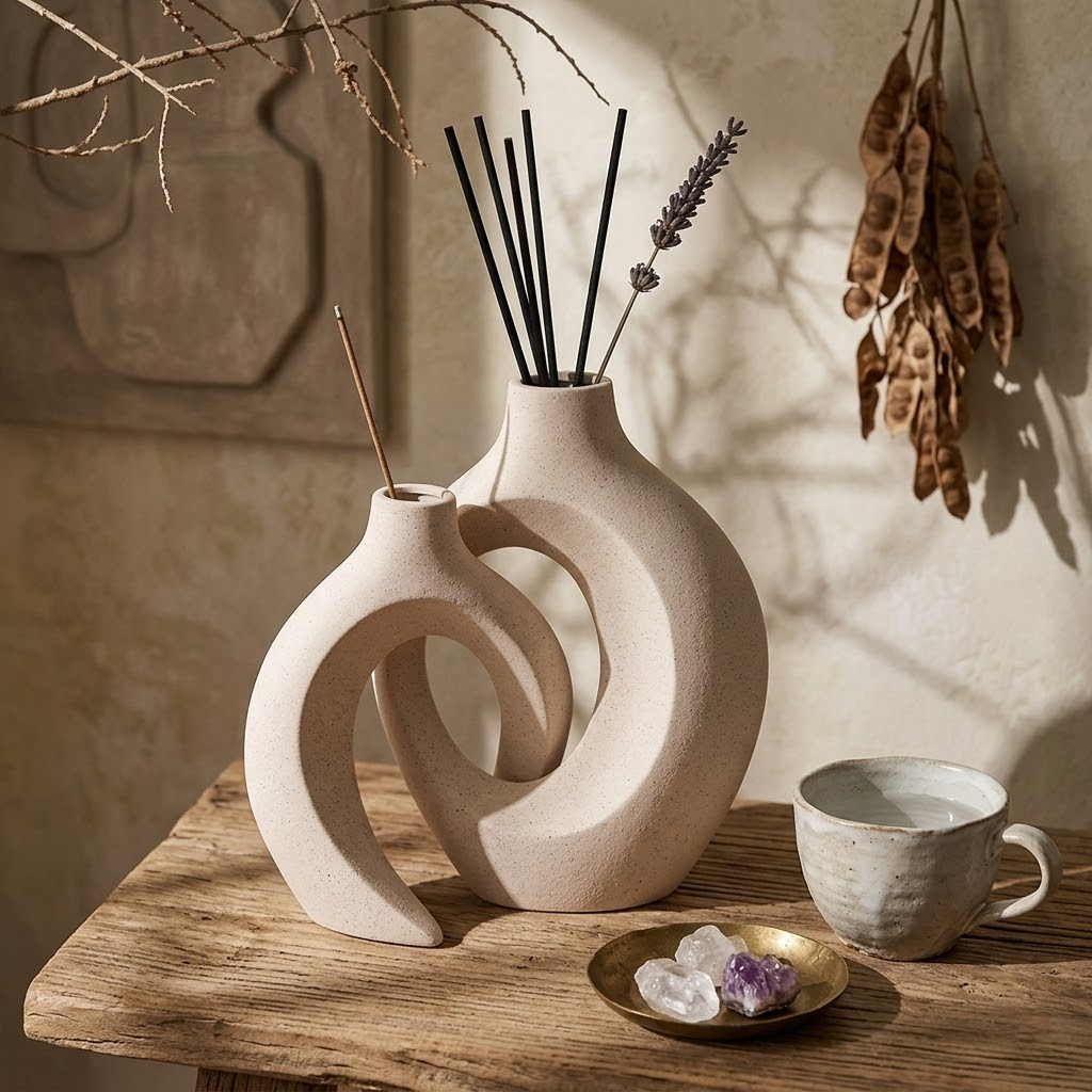 Nordic Sandstone Snuggle Vase