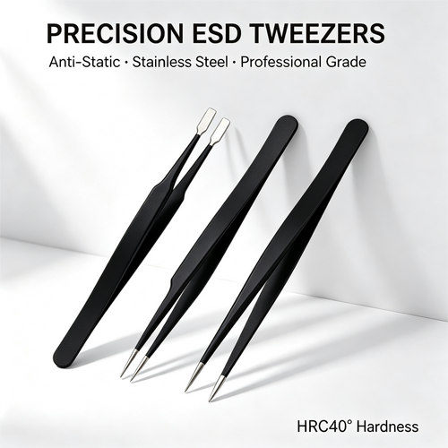 Anti-Static Precision Tweezers for Electronics, Jewelry & Watch Repair