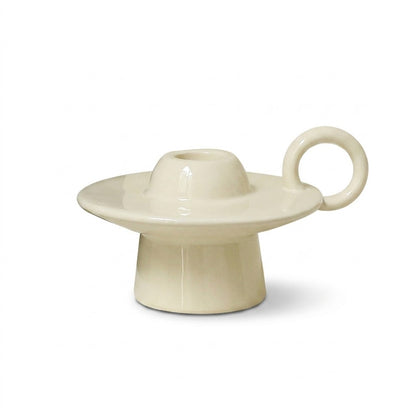 Mid-Century UFO Ceramic Candlestick