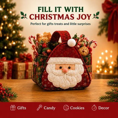⭐🎉🎄 Christmas Character Quilted Carry Basket | 🎁 A Reusable Christmas Keepsake - DIY Sewing Kit – Create Your Own