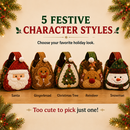 ⭐🎉🎄 Christmas Character Quilted Carry Basket | 🎁 A Reusable Christmas Keepsake - DIY Sewing Kit – Create Your Own