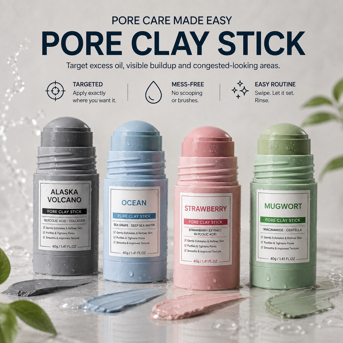 Pore Purifying Clay Stick – 10-Minute Care for Blackheads, Oil & Congested-Looking Pores