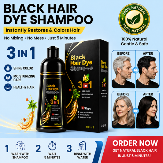 3-in-1 Hair Color Shampoo Color. Cleanse. Condition- All in One