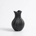 Matte Black Fan Vase