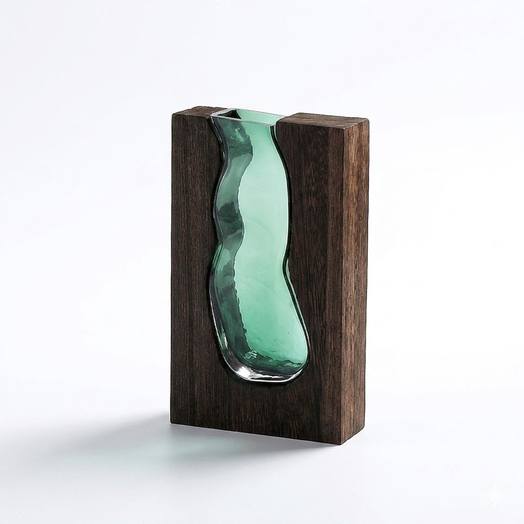 Nordic Cabin Glass Bud Vase