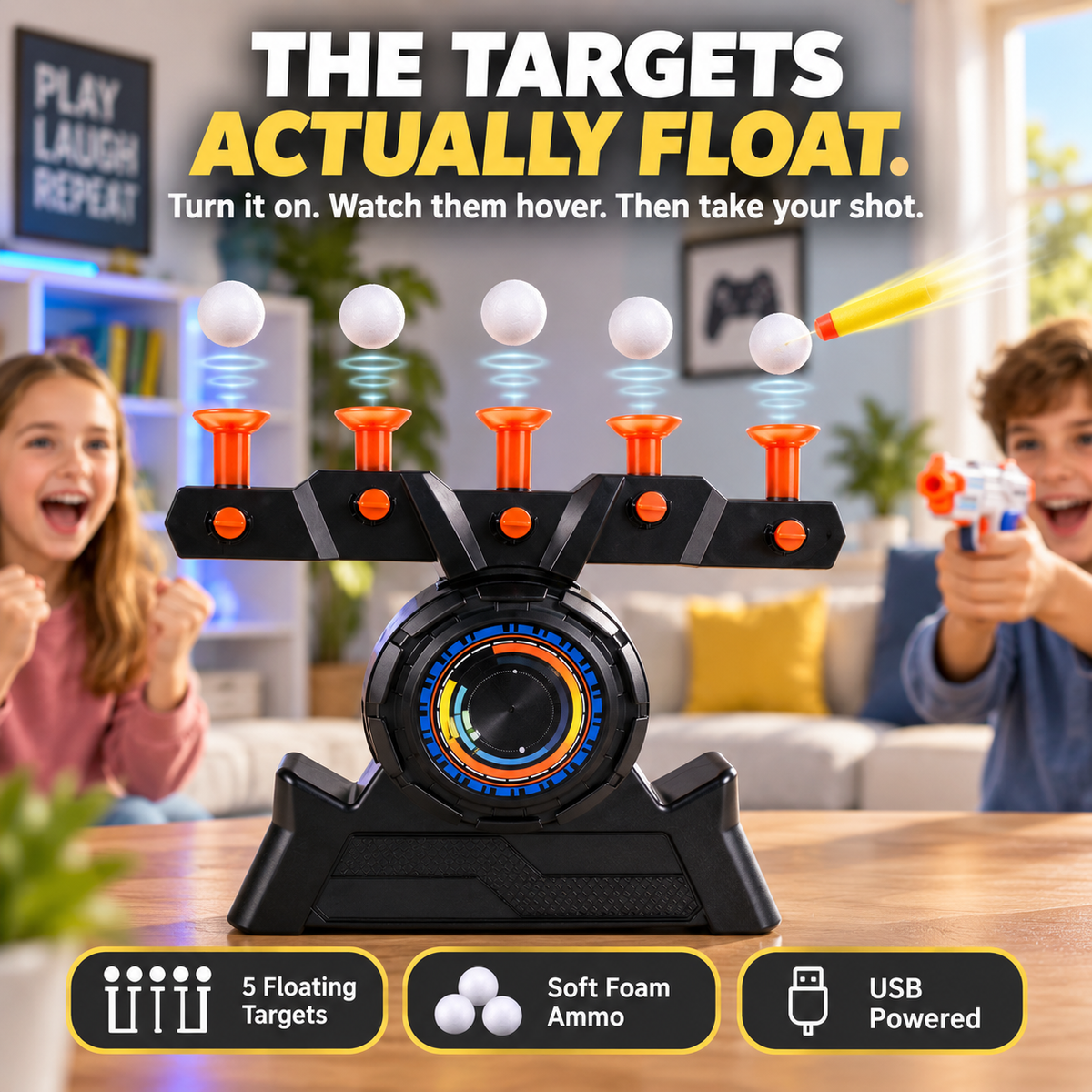 Static target compared with a floating target challenge