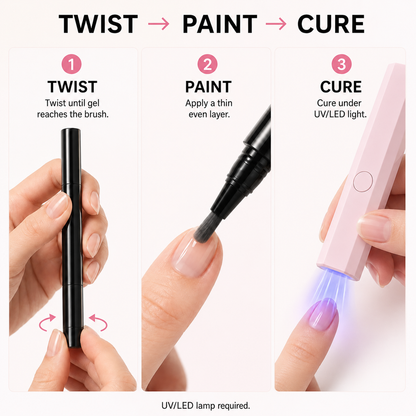 🎨🎨One-Step Gel Nail Pen Salon-Looking Nails. Without All The Bottles.