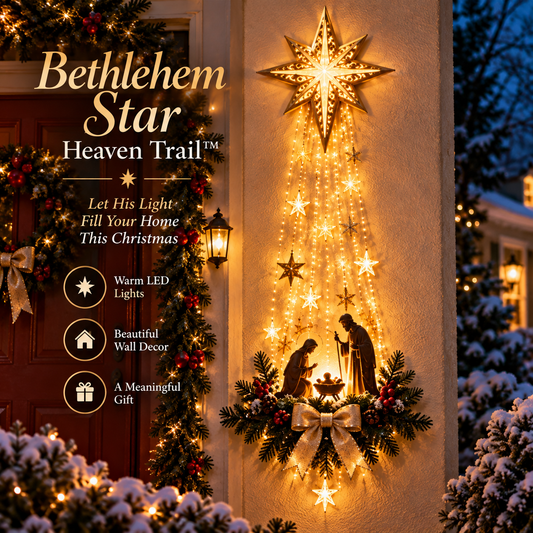 ✨ Last Day — 49% OFF ✨ ✝️ Bethlehem Star Nativity Wall Light — A Beautiful Symbol of Faith