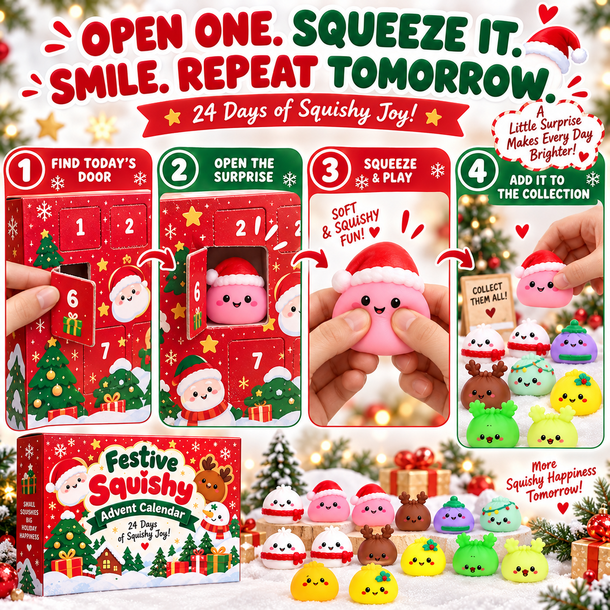The gift starts before Christmas Day festive squishy advent calendar