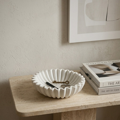 Modern Lotus Leaf Grooved Decorative Bowl