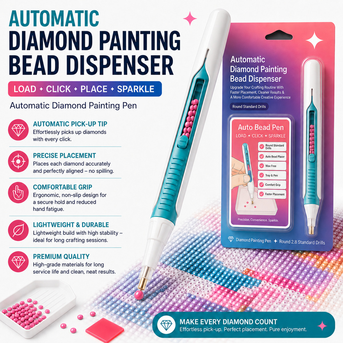 💎 Automatic Diamond Painting Bead dispenser
