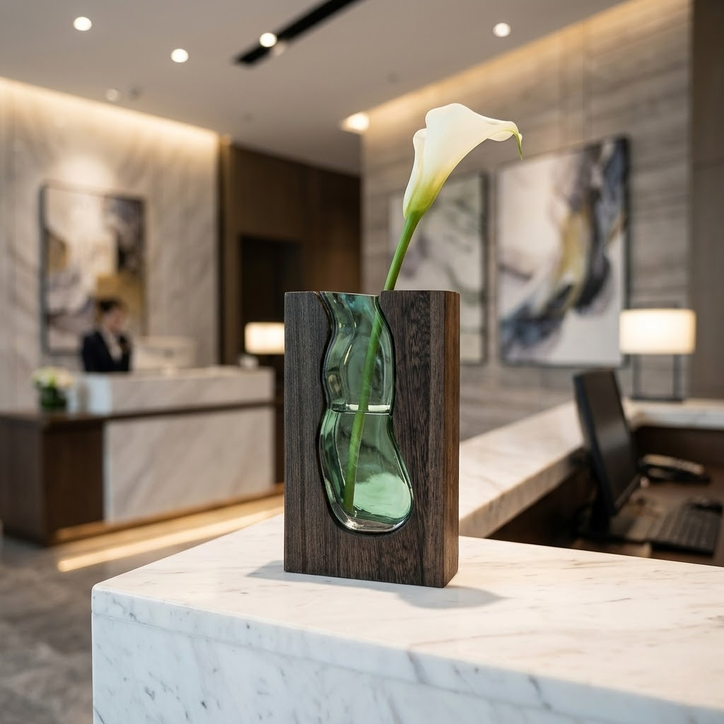 Nordic Cabin Glass Bud Vase