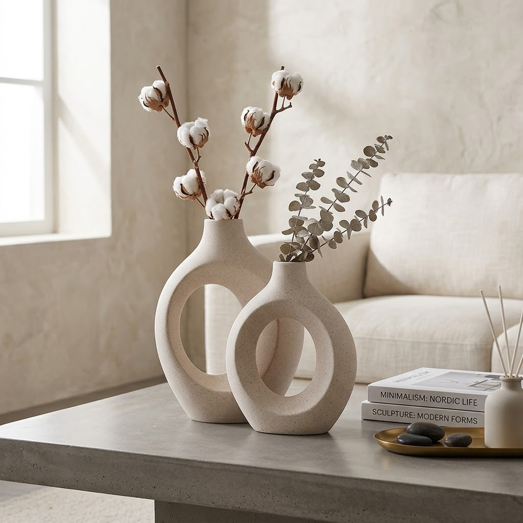 Nordic Sandstone Snuggle Vase