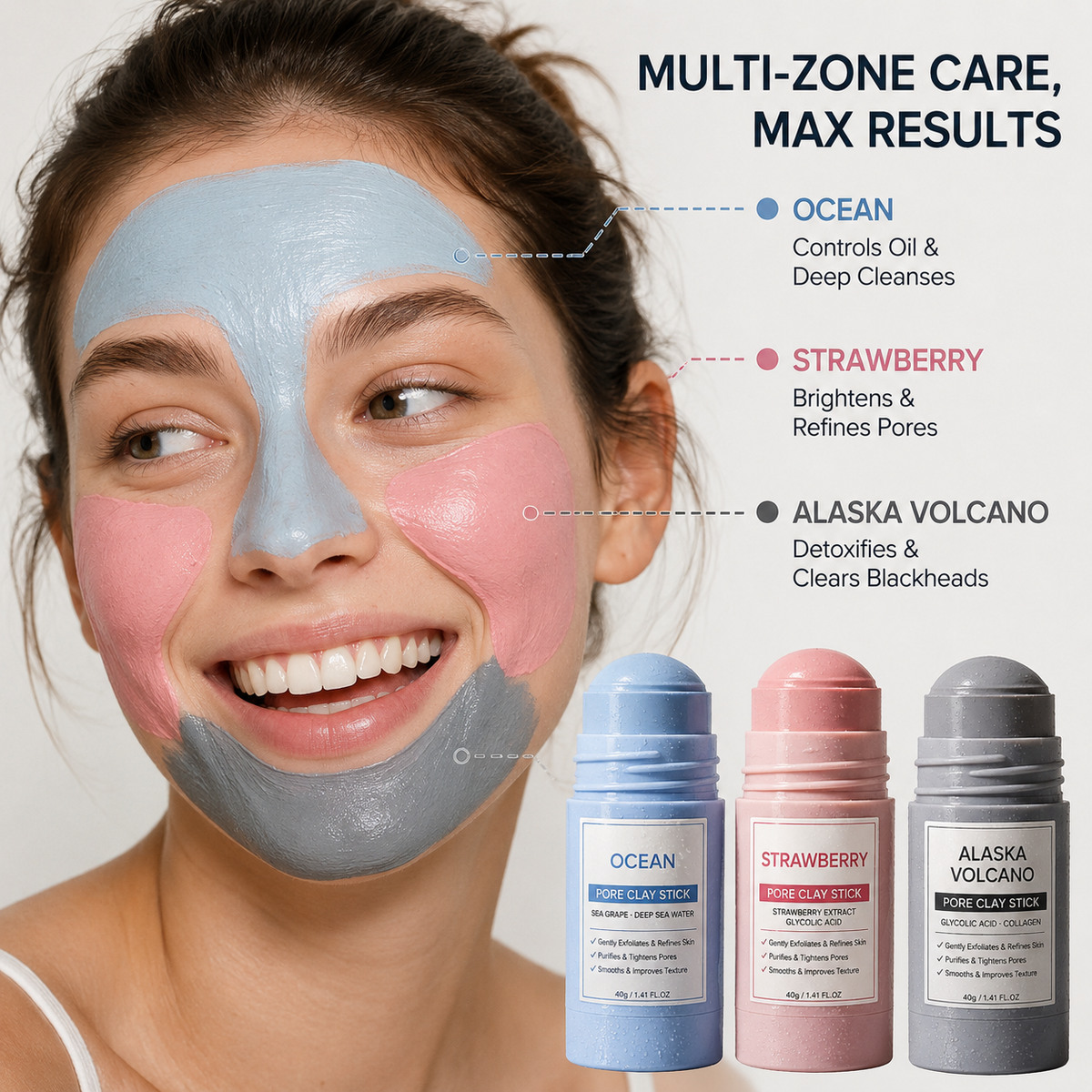 Pore Purifying Clay Stick – 10-Minute Care for Blackheads, Oil & Congested-Looking Pores