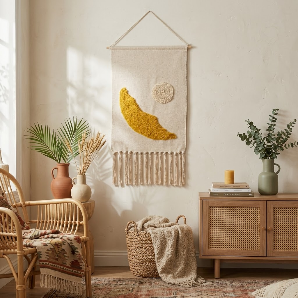 Bohemian Tufted Hand-Woven Wall Tapestry