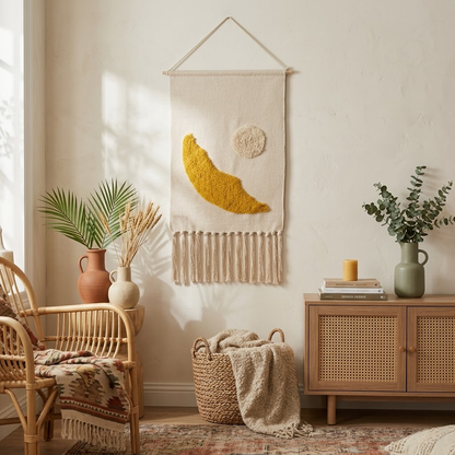 Bohemian Tufted Hand-Woven Wall Tapestry