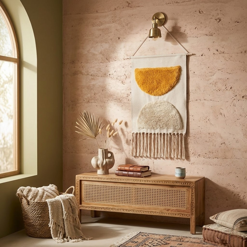 Bohemian Tufted Hand-Woven Wall Tapestry