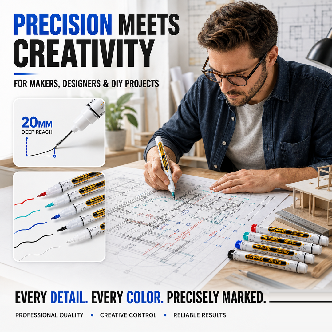 Precision Tip Quick-Dry Oil-Based Marker Pen