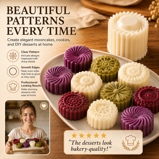 2-in-1 Double-Sided Pastry Mold – Beautiful Patterns in One Press